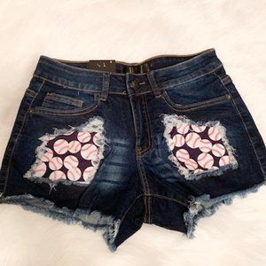 Baseball Print Shorts